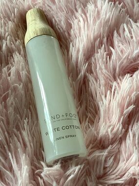 Sand + Fog White Cotton Linen Spray - Pink Plush Scented Bedding Accent